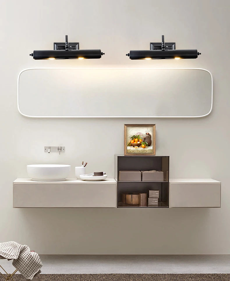 Lateralis - LED-Spiegelwandleuchte mit 2 x E14-Fassungen