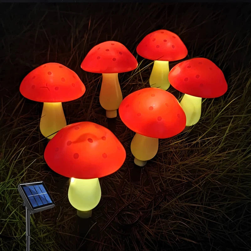 Helios - Solar-Lichterkette in Pilzform, 5 m, 12 LEDs