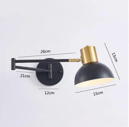 Verstellbare - Wandleuchte mit langem Arm (E27) inkl. LED