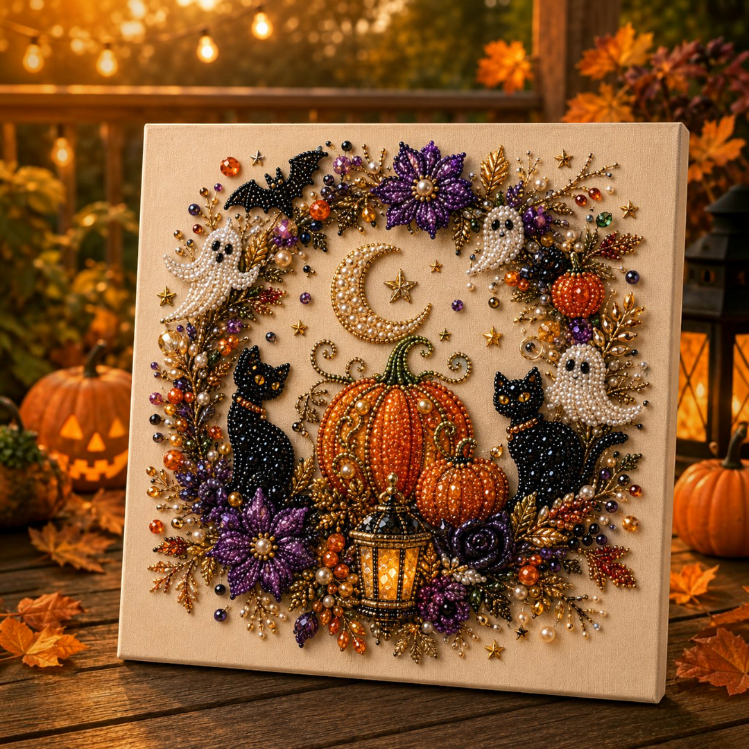 Spookbead – Halloween-Diamantmalerei-Set mit Geistern und Kürbissen