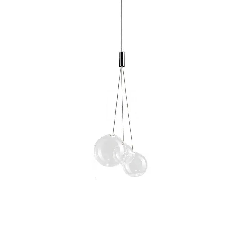 Zenita - Pendelleuchte aus Glaskugel, Chrom