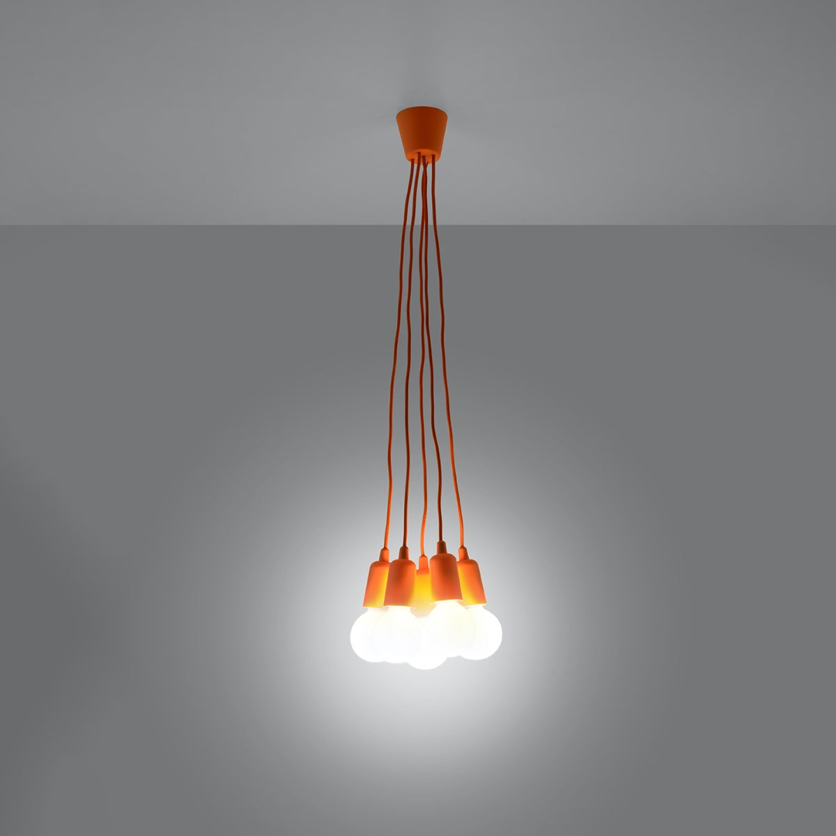 Aurela - Pendelleuchte E27, 5-flammig, orange