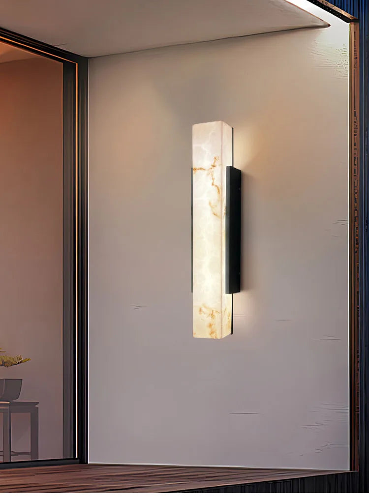 Aussenlux - Außenwandleuchte in Marmoroptik, Schutzart IP65