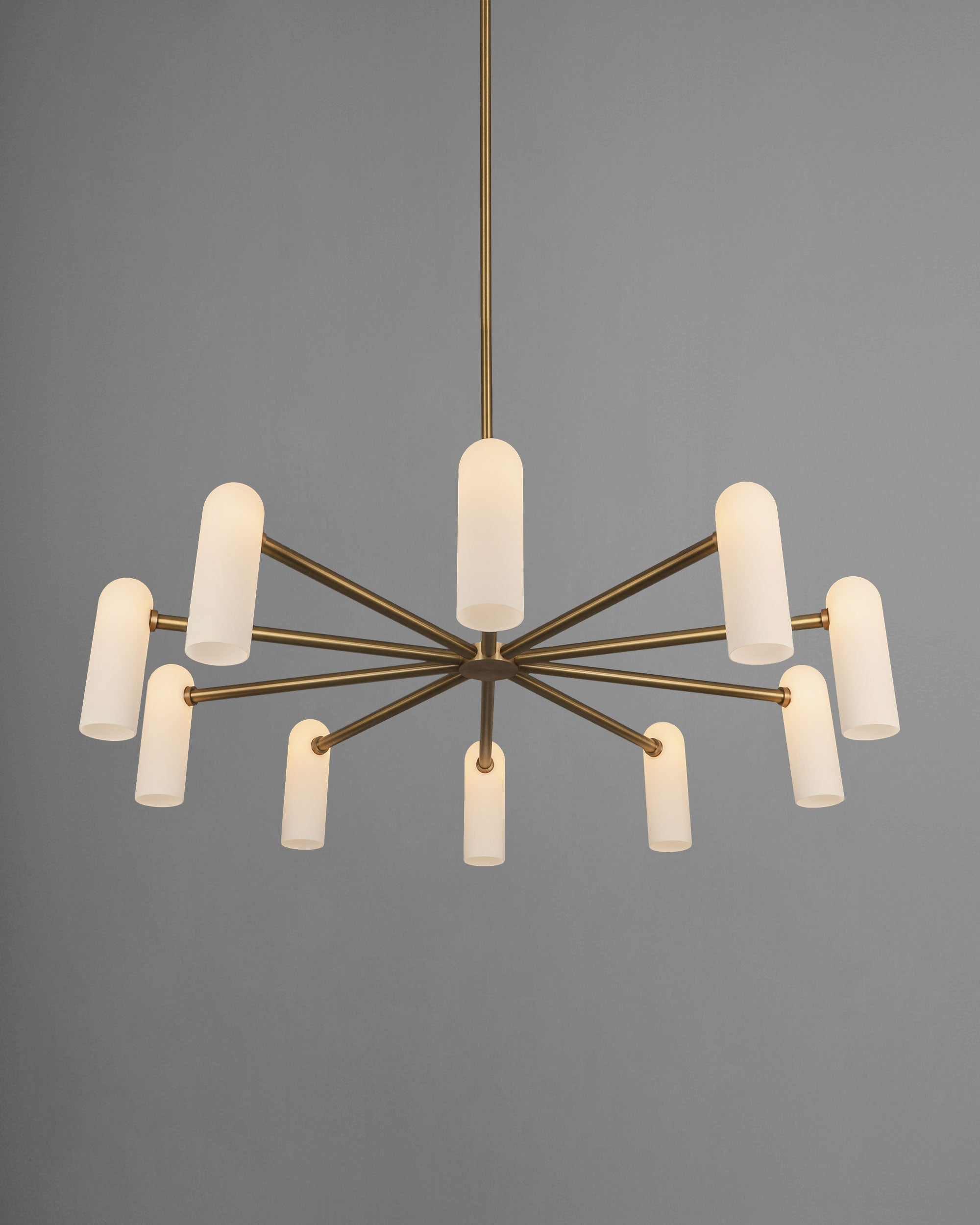 Schwung - Lighting - Runder Kronleuchter, Metall/Glas