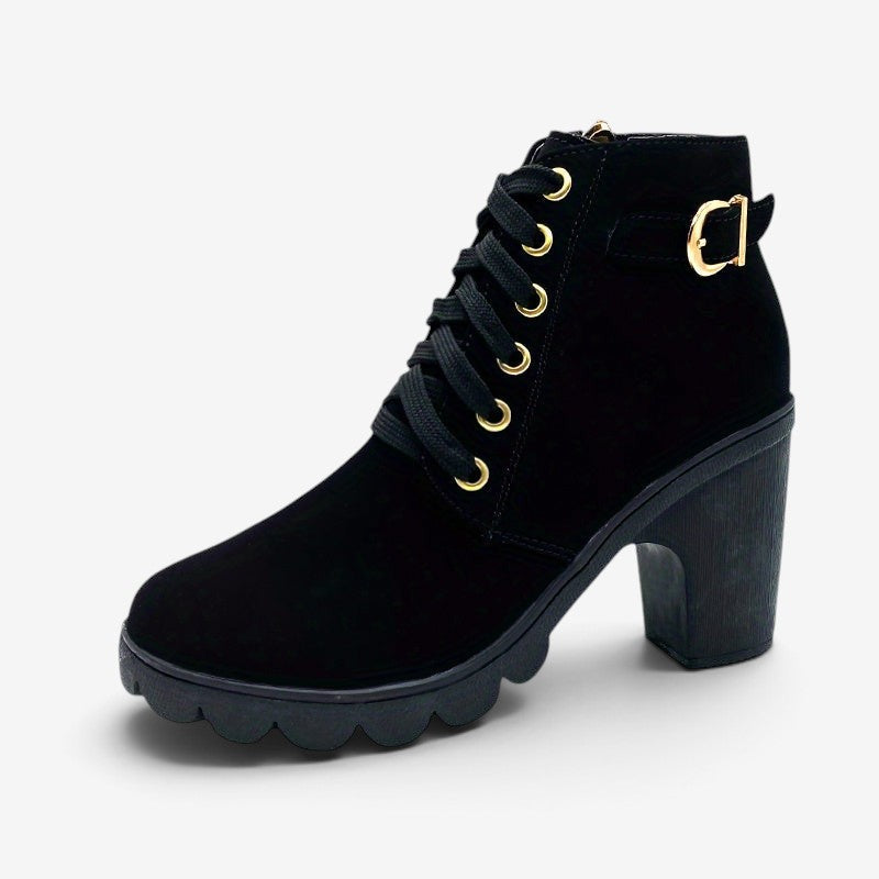 Schnürstiefelette mit Absatz für Damen