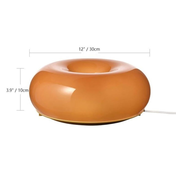 Luara - Bauhaus Donut Wand- und Tischleuchte aus Glas/Metall