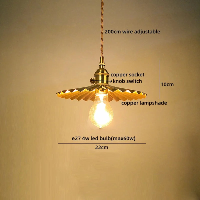 Nimbus - LED-Pendelleuchte aus Kupfer und Glas