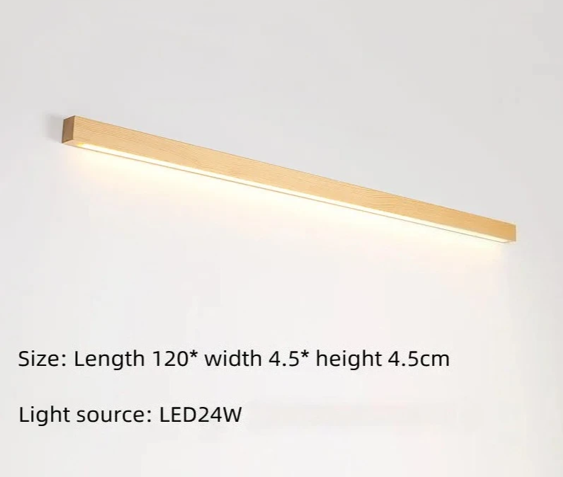 Lange - LED-Wandleuchte in Holzoptik mit nach oben und unten