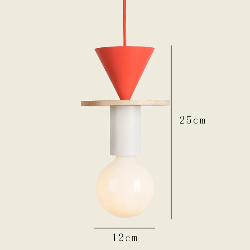 Vortex - LED-Hängeleuchte aus Holz, E27-Fassung im