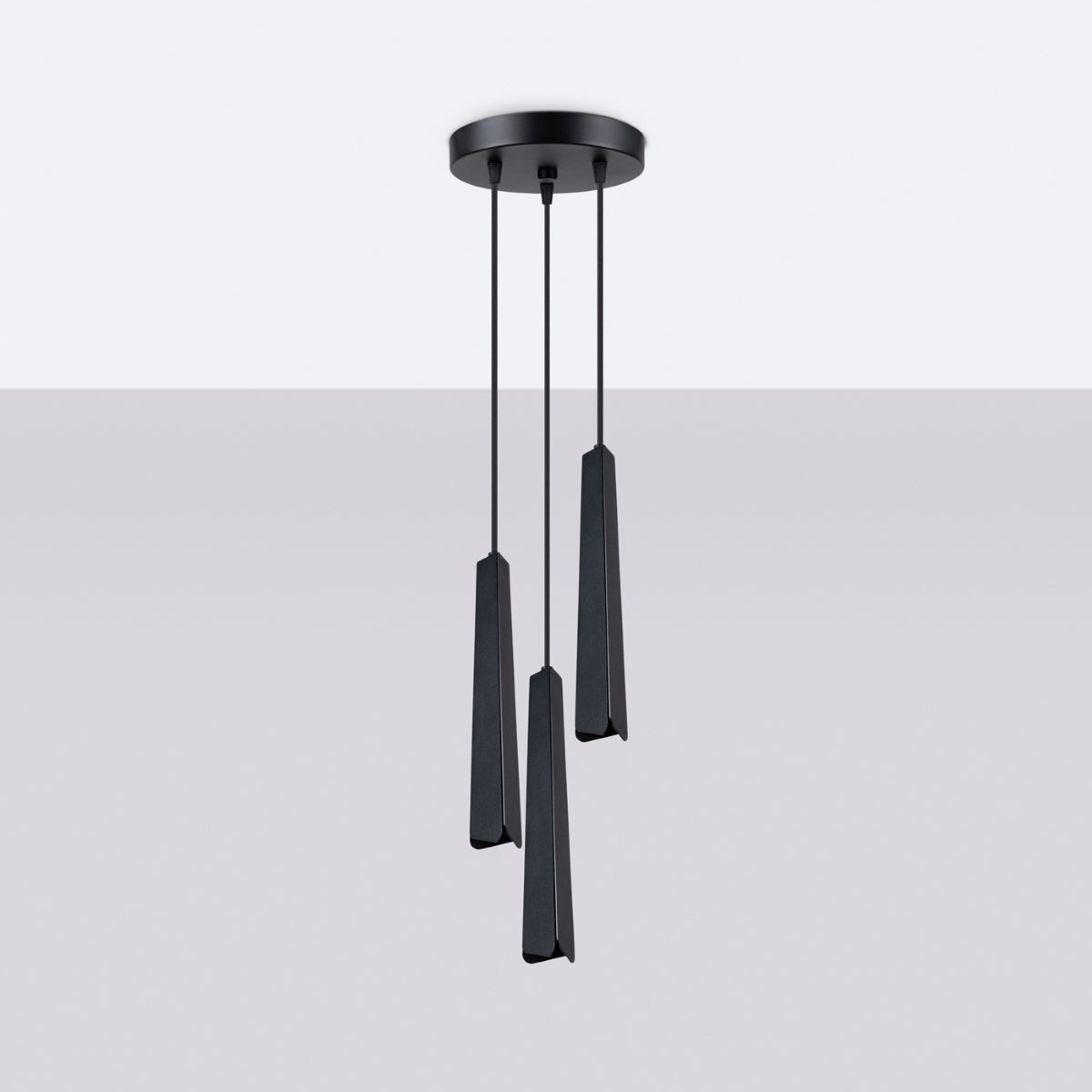 Nimbus - Dreiflammige Pendelleuchte, schwarz, 19