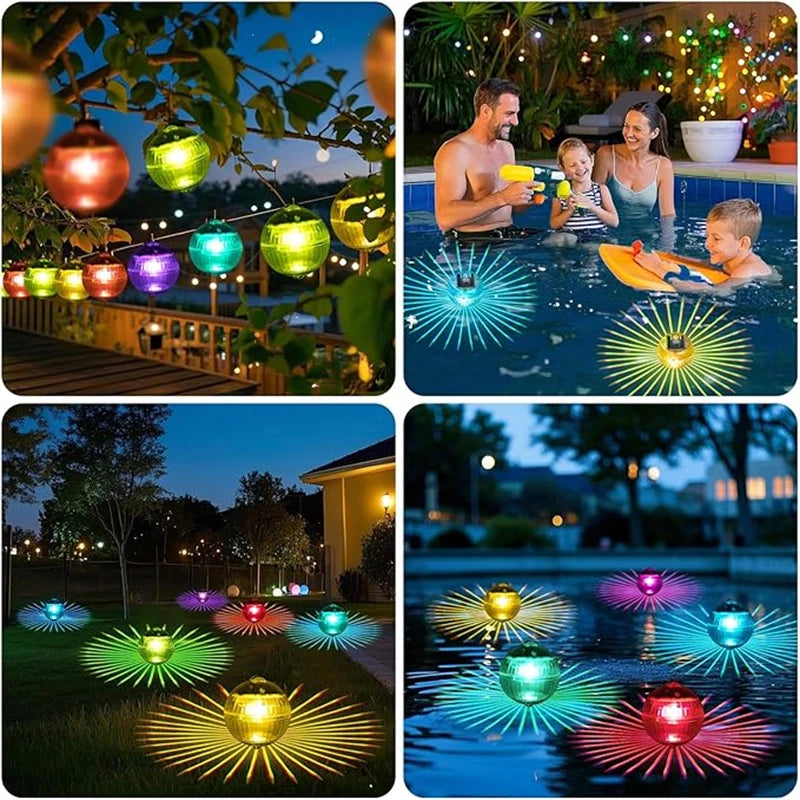 Schwimmende - Solar-RGB-Poolleuchte IP65
