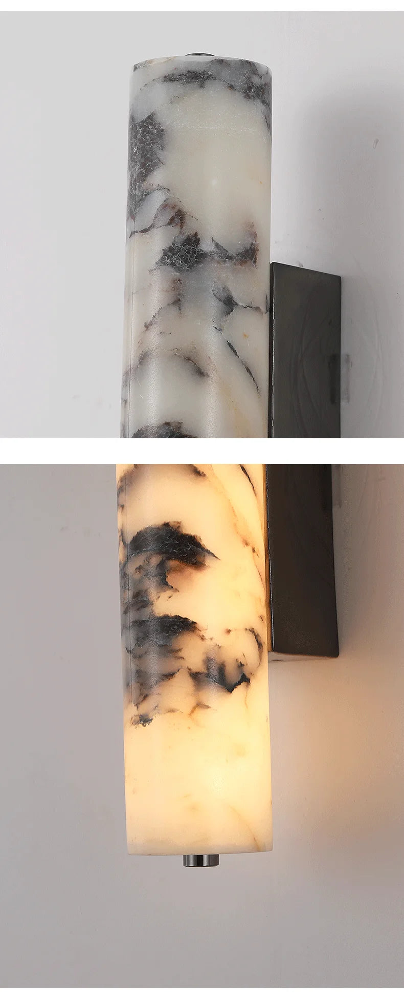Murano - Schwarze Marmor-Wandleuchte mit nach oben und unten