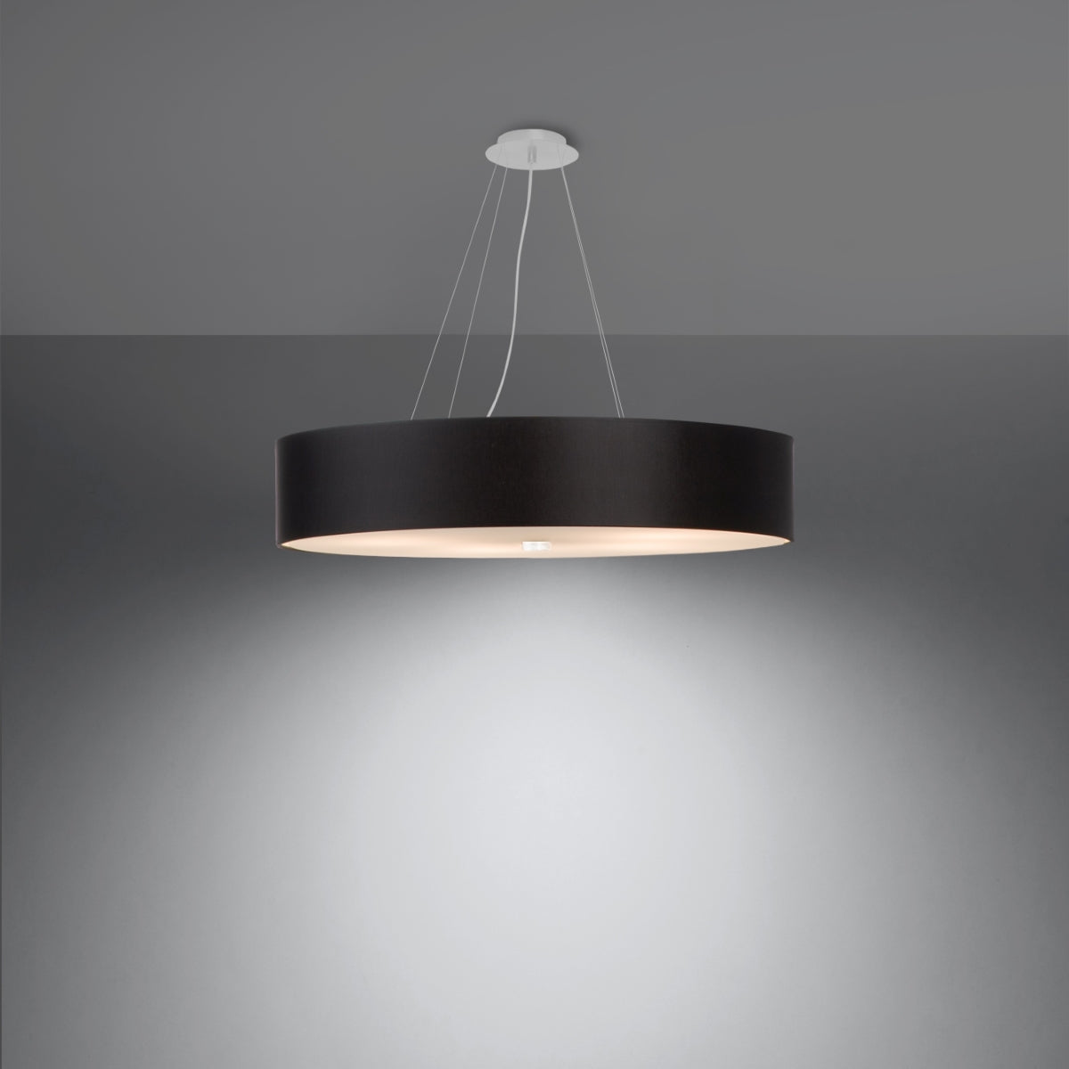 Plafona - Schwarzer Kronleuchter, 70 cm (6x E27), aus
