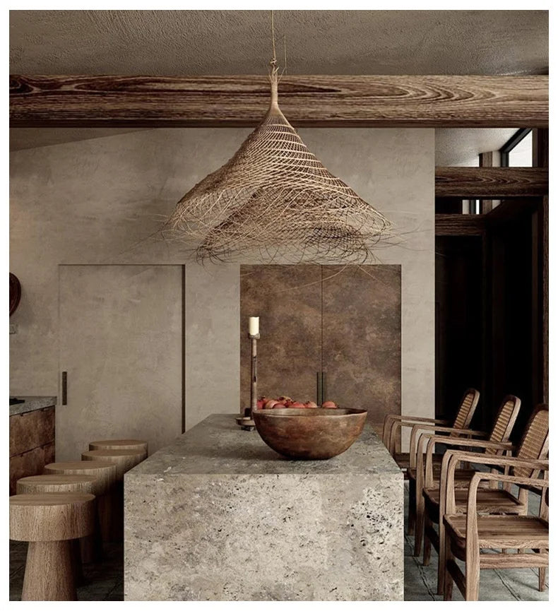 Wabi - Sabi Rattan-Pendelleuchte