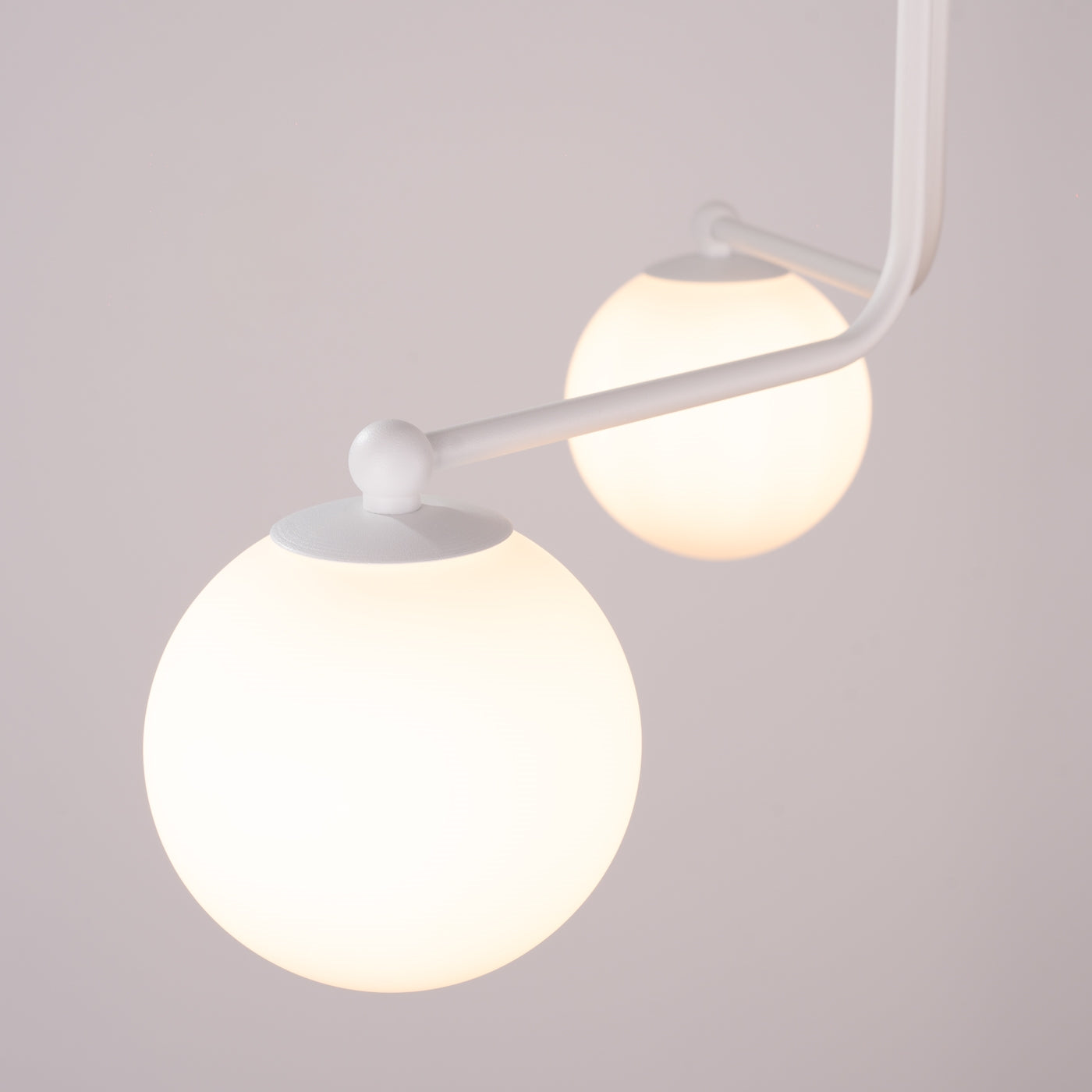 Lumio - 3-flammiger Kronleuchter, Weiß und Schwarz