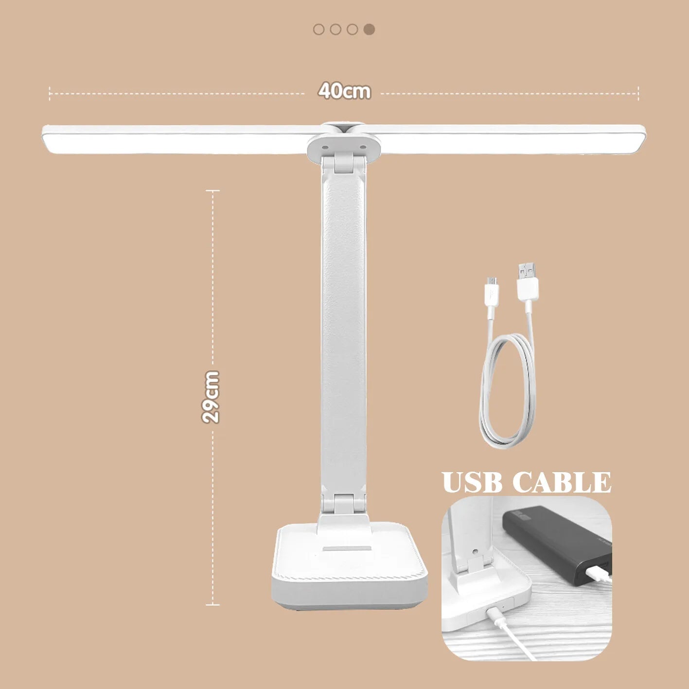 Focalia - Kabellose LED-Schreibtischlampe, per Touch dimmbar