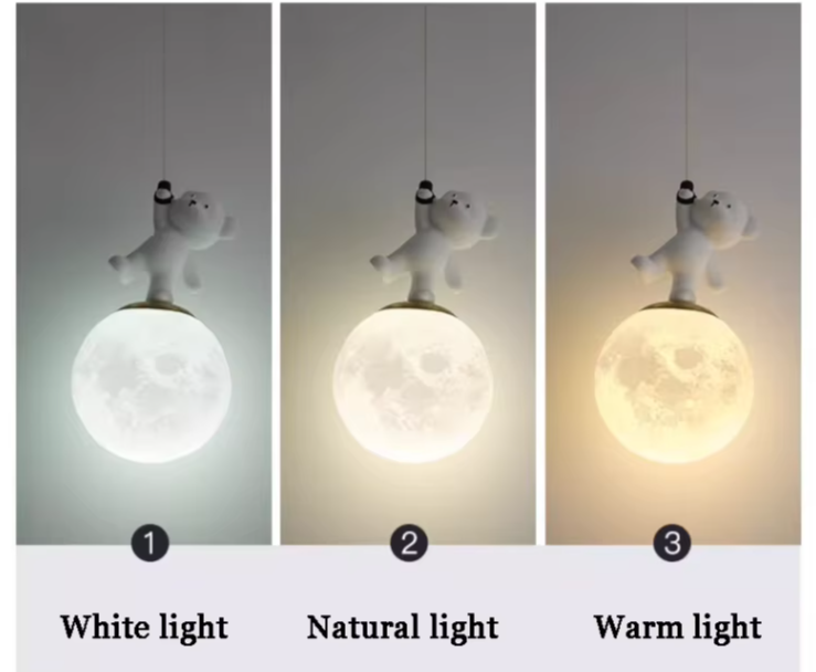 Rondea - LED-Pendelleuchte für Kinderzimmer Nordic Bear Glow