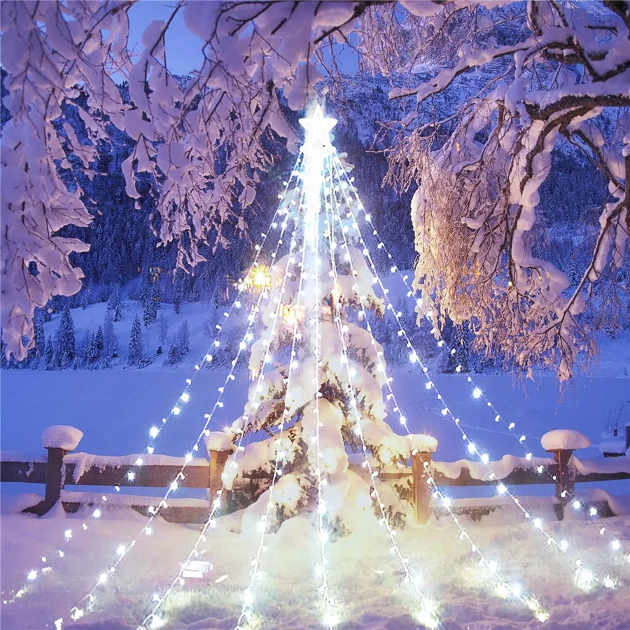 Wasserfallstern“ - LED-Lichterkette Wasserfallstern, 5 m