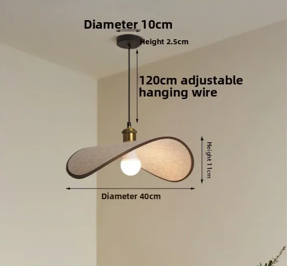 Solara - Wabi-Sabi-Strohhut-Hängeleuchte mit warmem Licht