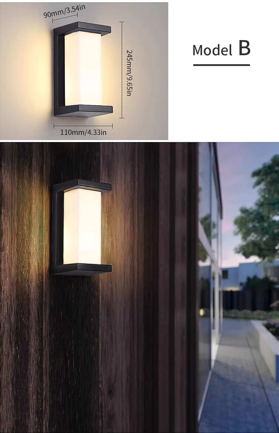 SENSOLUX - LED-Wandleuchte mit Radarsensor IP65