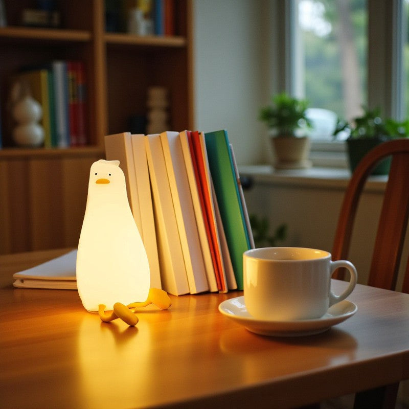 Wiederaufladbare Silikon Ente Nachtlampe mit sanftem Licht