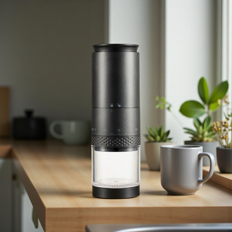 Seasonia - USB wiederaufladbare Kaffeemühle mit Mahlstufen