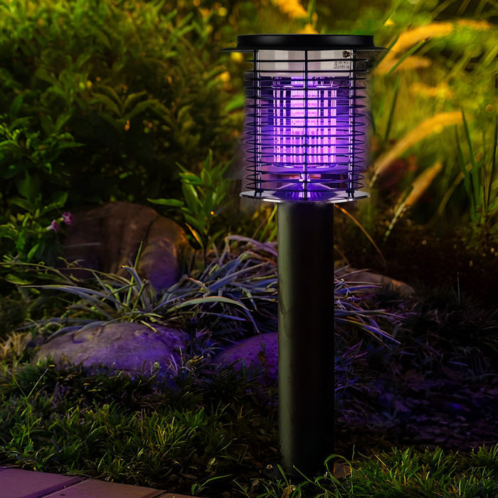 Mückenkiller - Lampe Solar & USB, wasserfest Edelstahl