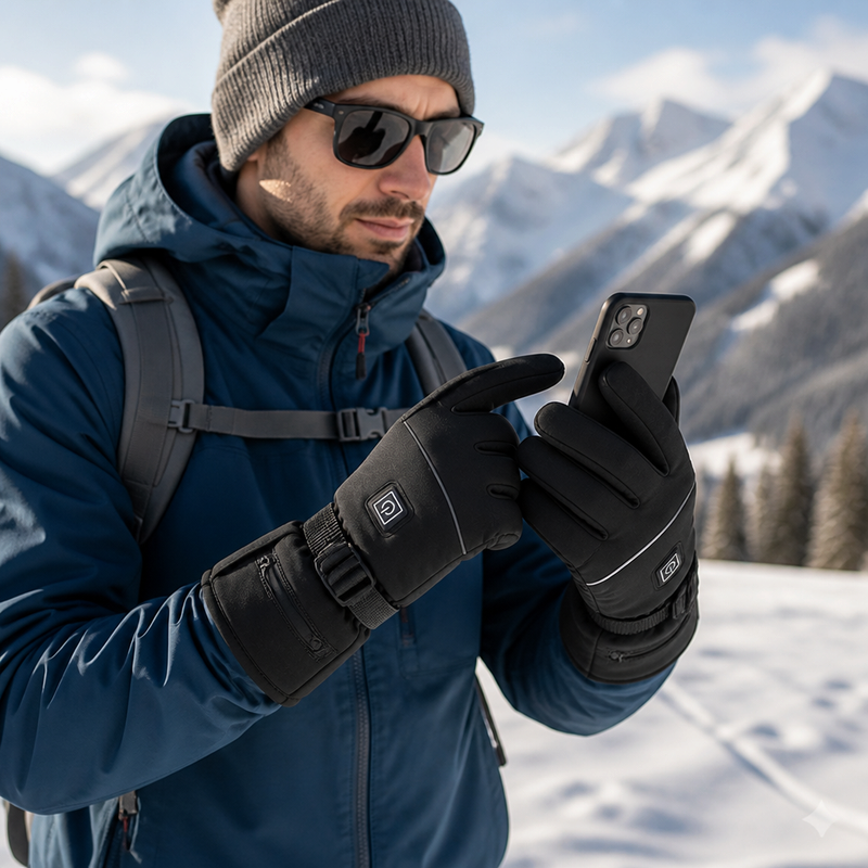 HeatRider - Beheizte Winter-Motorradhandschuhe mit Touchscreen-Funktion