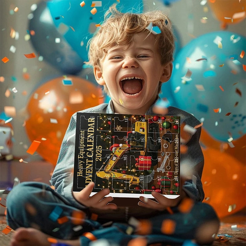 CraneQuest - Adventskalender mit Kran-Spielzeug in Geschenkbox