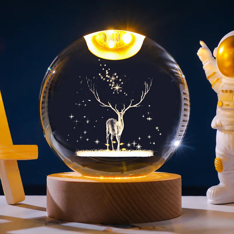 Brix - Kristall-Nachtlampe 3D-Sonnensystem