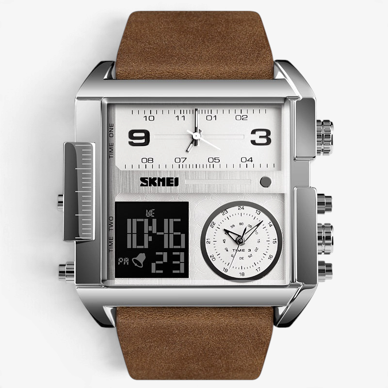 ZeitDuo - Dual-Bewegungsuhr mit übergroßem 50 mm Zifferblatt