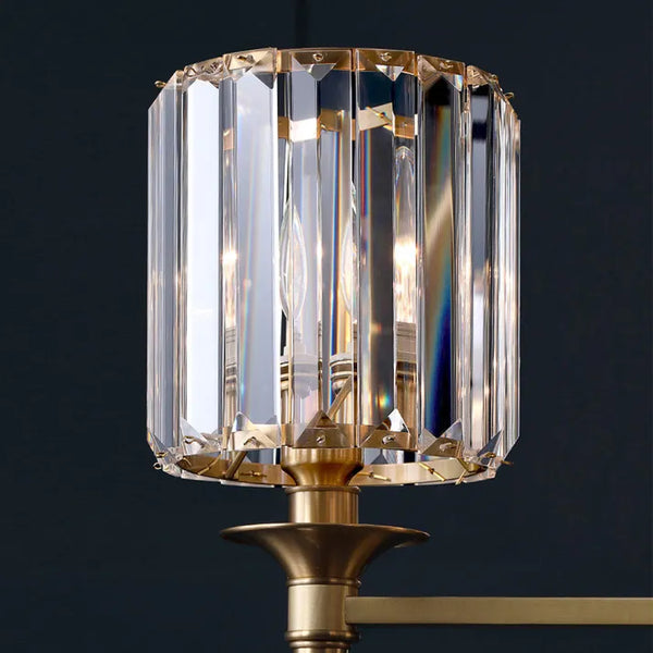 Luzana - Vintage-Kristallwandleuchte aus Messing