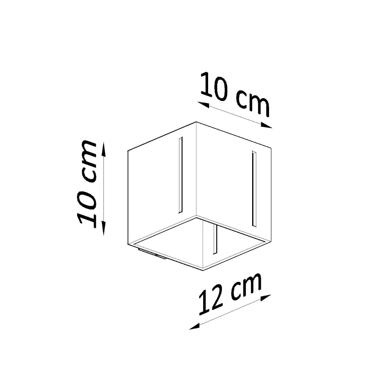 PIXAR - Wandleuchte, schwarzes Aluminium mit Perforation