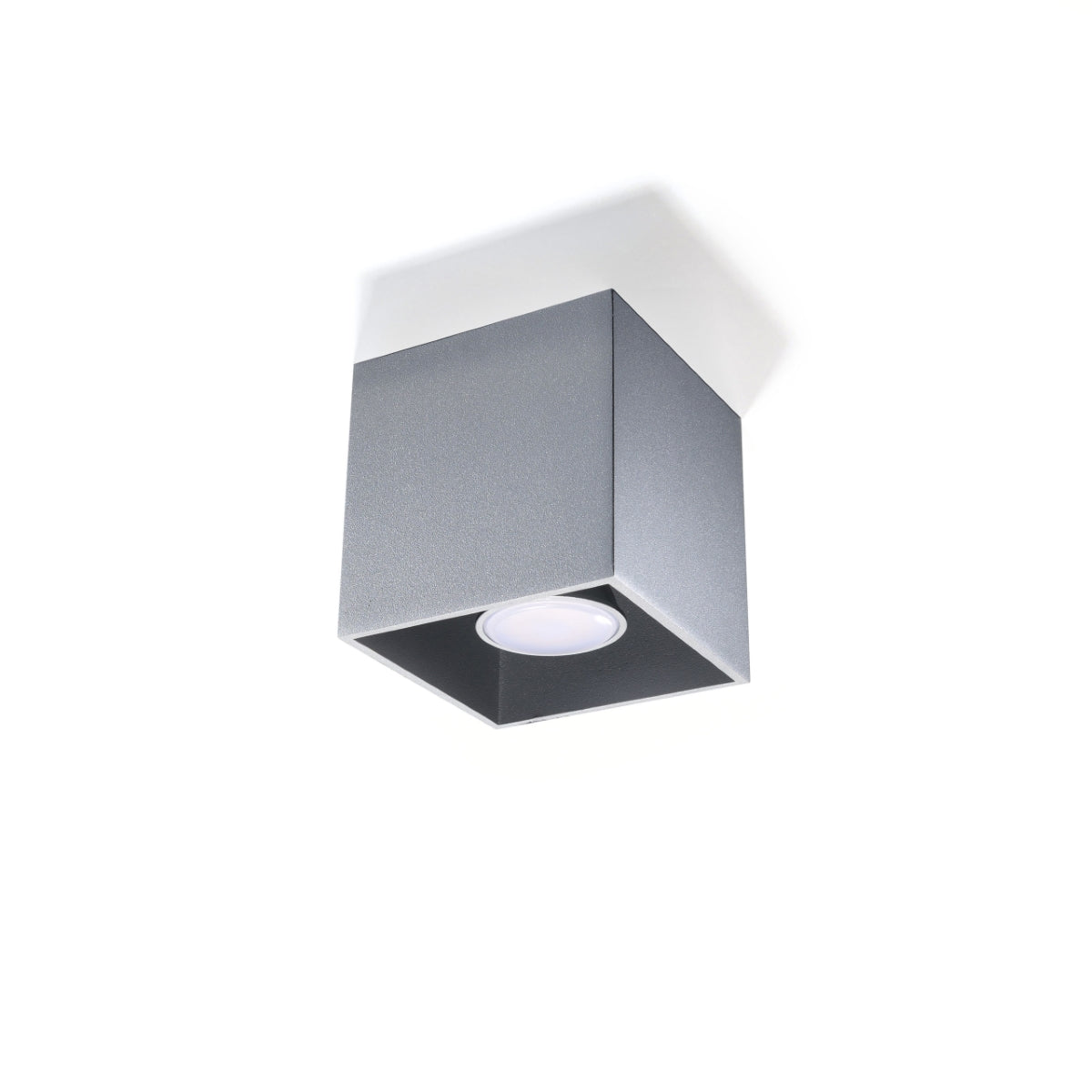 Claria - QUAD 1 Deckenleuchte, grau, 10 x 10 cm