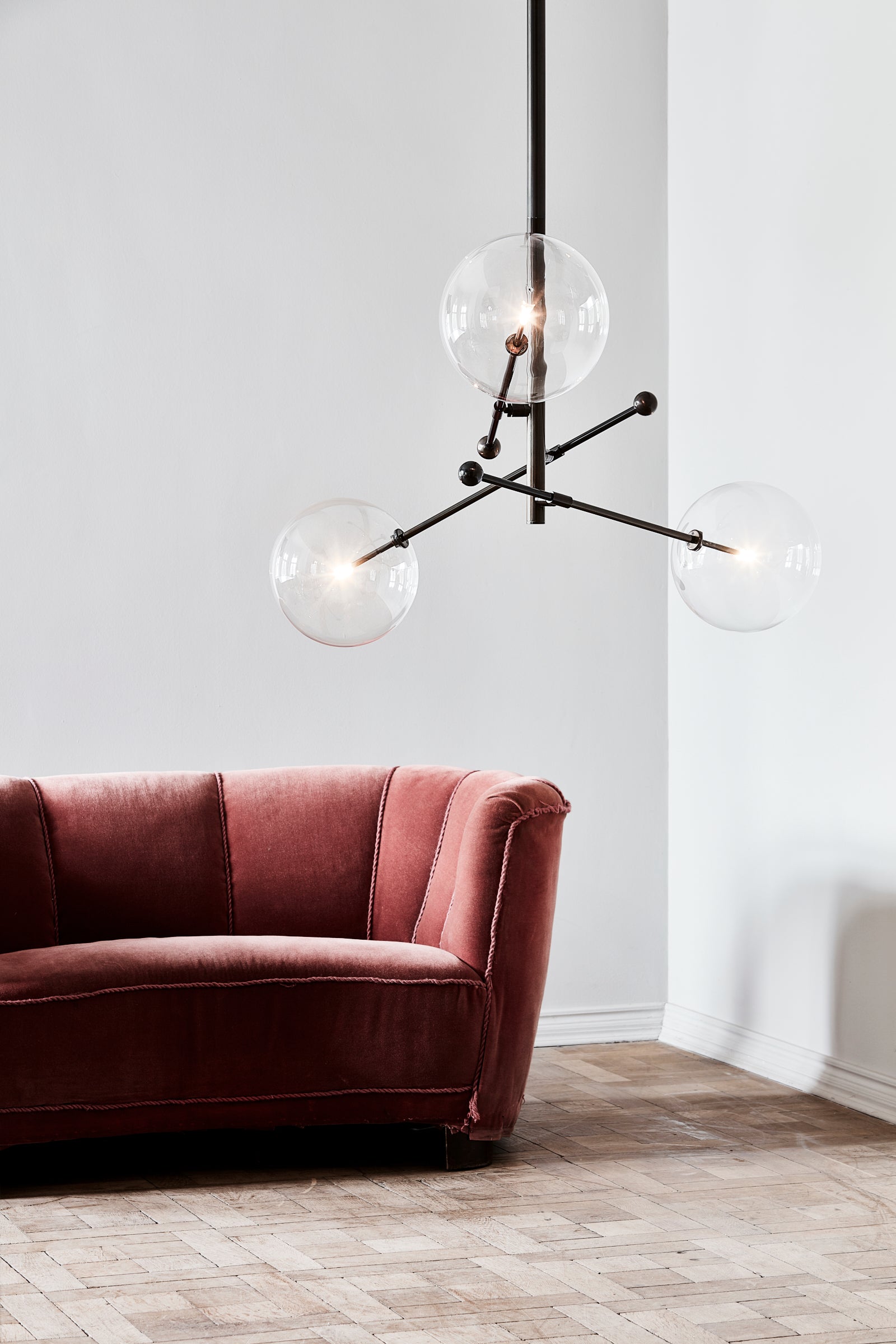 Nimbus - Kronleuchter aus Metall und Glas mit 3 Armen