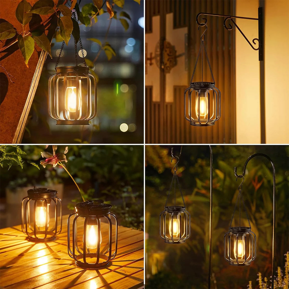Solara - Vintage Solar-LED-Laterne aus Eisen, Schutzart IP65