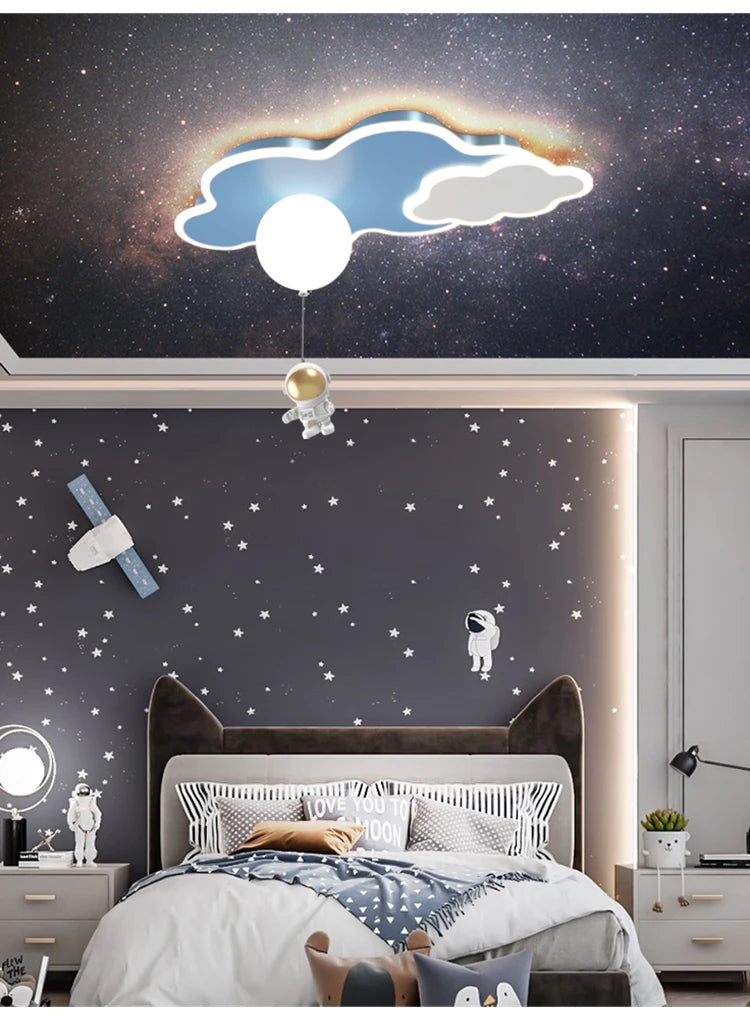 Astronaut - Kinderzimmer-Deckenleuchte Astronaut & Wolken