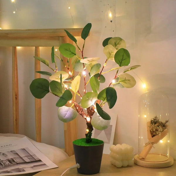 Bureia - LED-Nachtlicht mit Weihnachtszweig und Topf