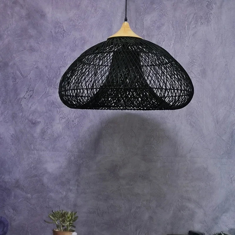 Handgeflochtene - Rattan-Pendelleuchte