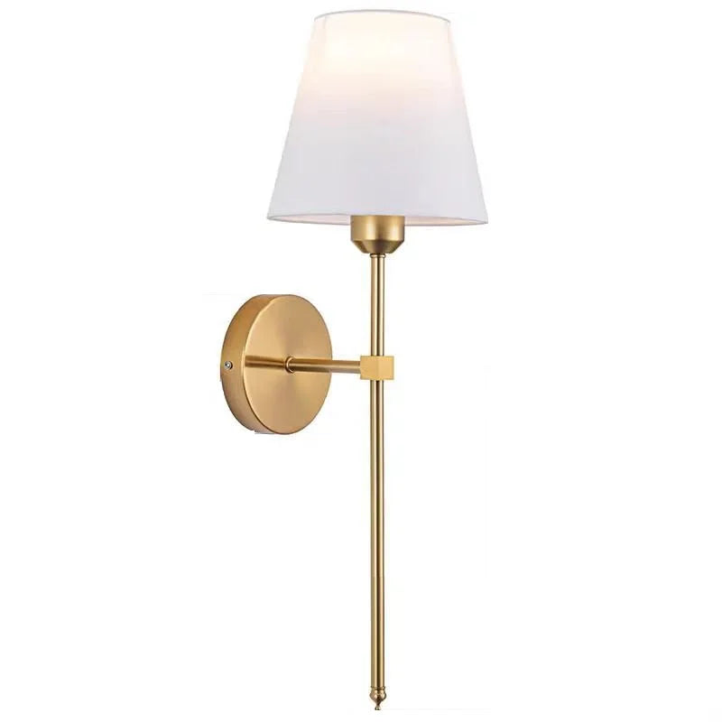 Glinto - Industrielle Wandleuchte mit Stoffschirm