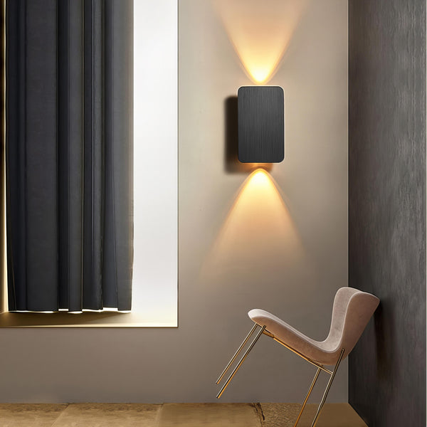 Rechteckige - LED-Wandleuchte, Aluminium