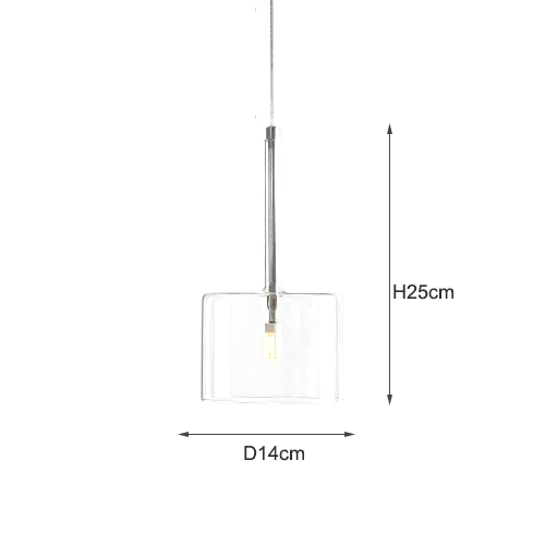 Italienische - Design-Pendelleuchte mit Glasschirmen