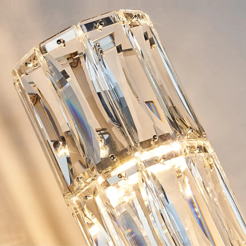 Brio - Kristall-LED-Wandleuchte aus Edelstahl