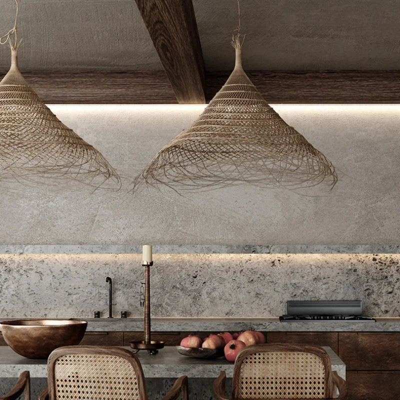 Wabi - Sabi Rattan-Pendelleuchte