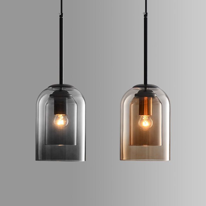 Mid-Century - Pendelleuchte Doppelglas