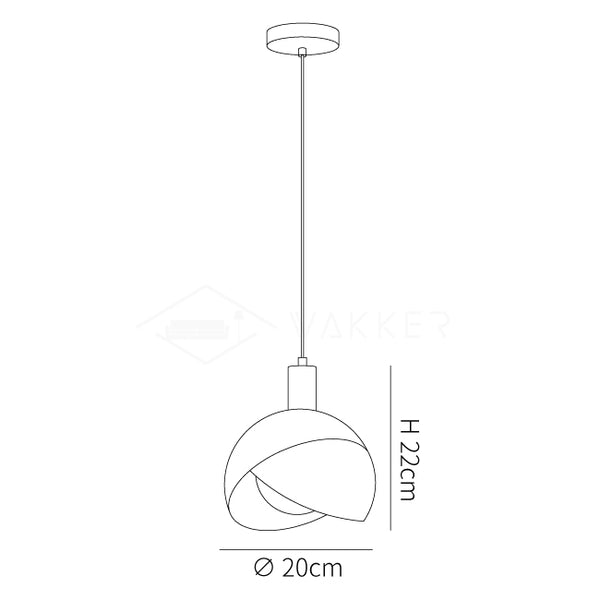 Solara - Metall Pendelleuchte mit Glas