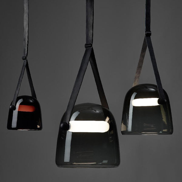 Claria - Elegante Pendelleuchte mit Glas und Tragegurt