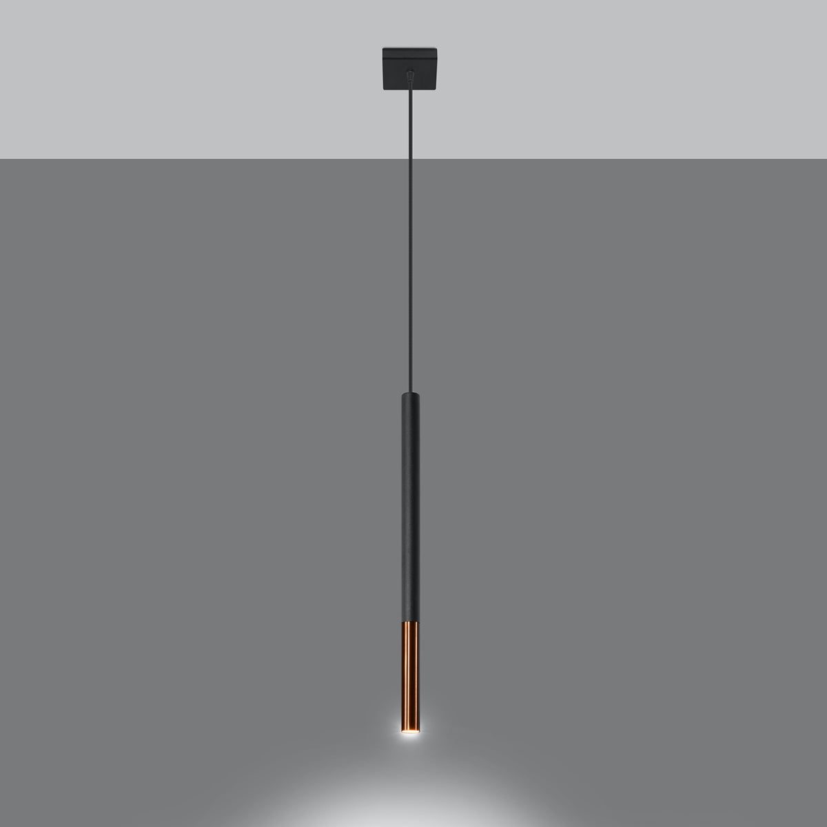 MOZAICA - 1 Pendelleuchte, schwarz/kupfer, einflammig, G9