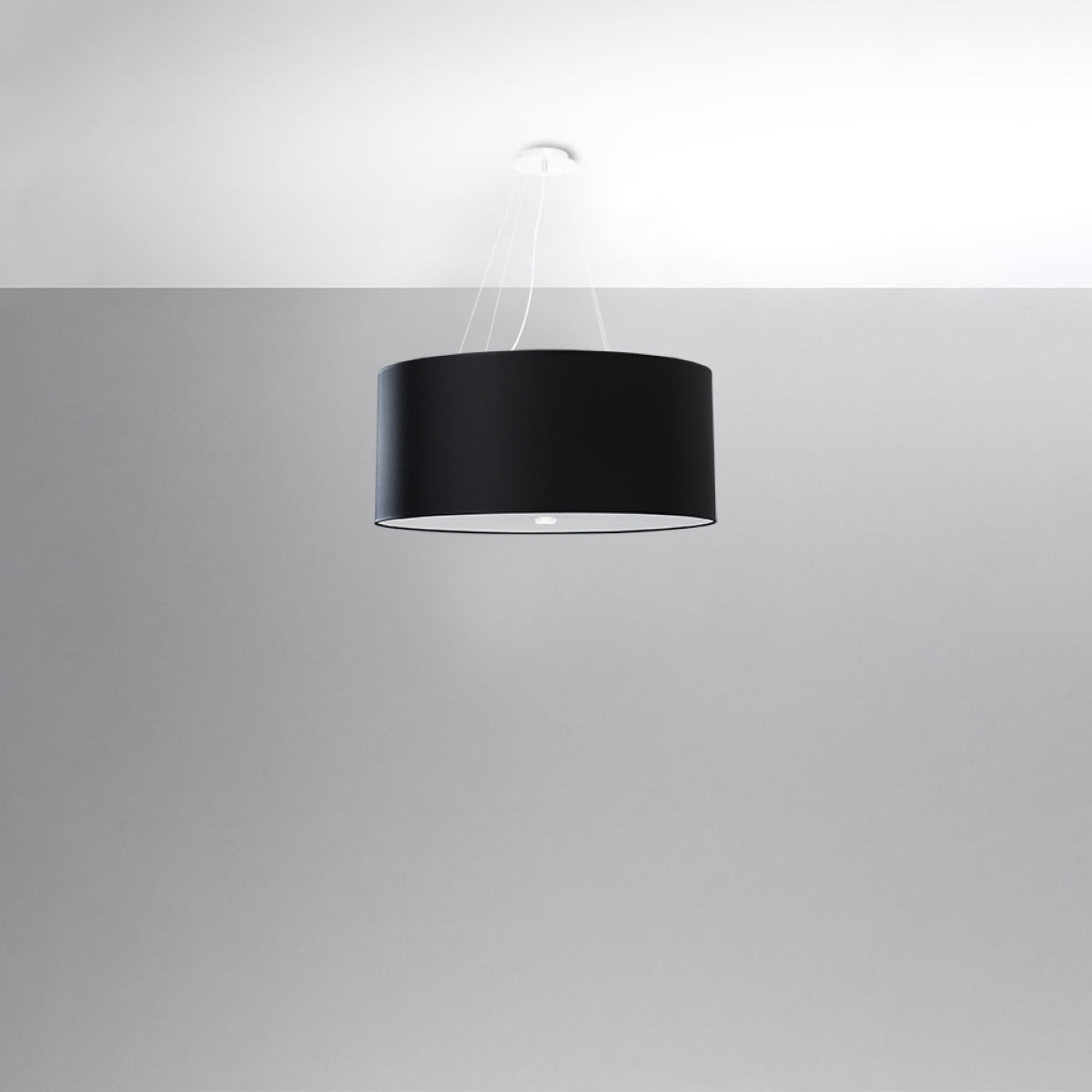 Solara - Schwarzer Kronleuchter 60 cm E27