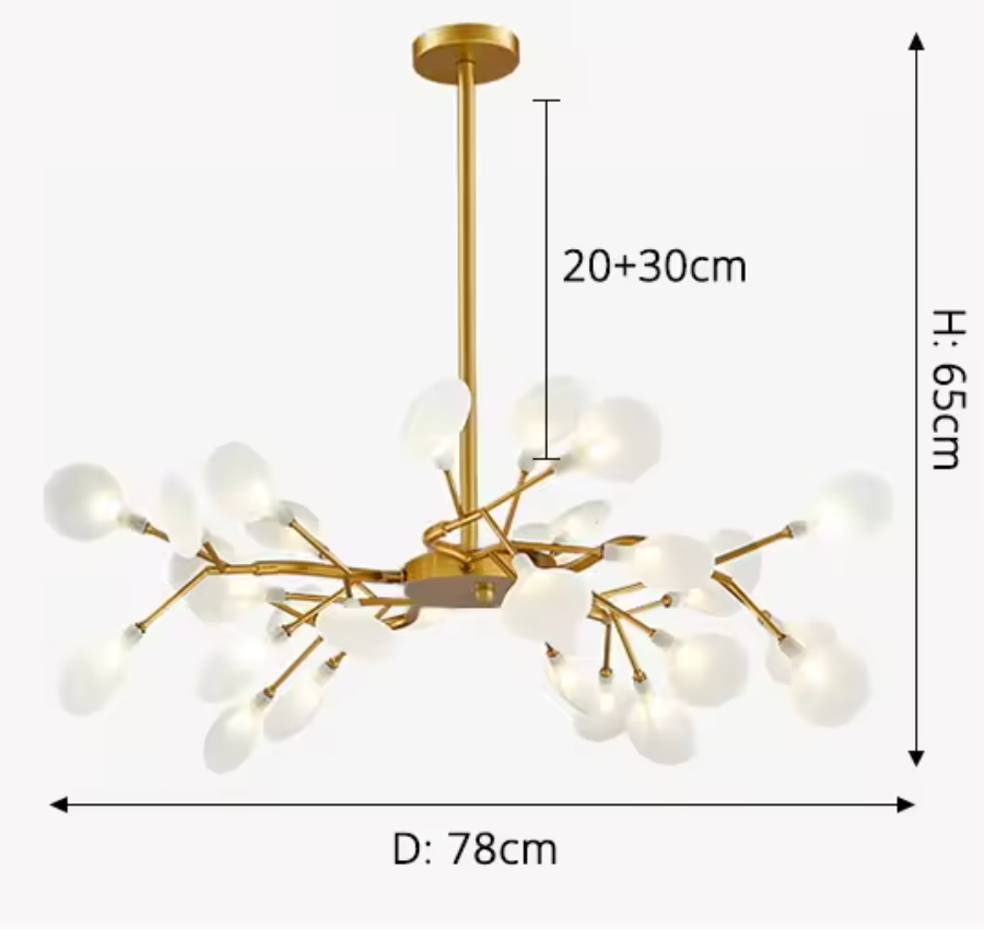 Verzweigter - LED Glühwürmchen Kronleuchter aus Acryl
